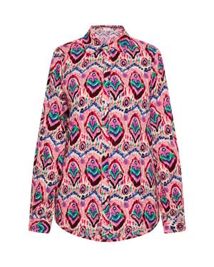 Usha Bluse Damen Rosa Mehrfarbig - Rot