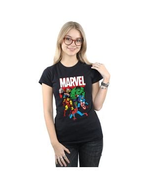 Marvel T-Shirt Für Damen - Schwarz