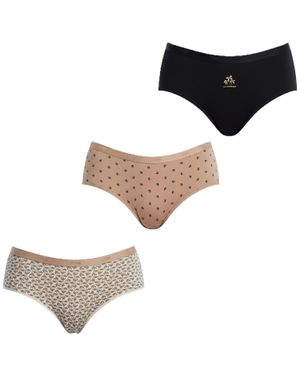 DIM Pack-3 Los New York Culottes Mit Innenteil D4C20 - Braun