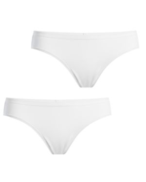 Q En 2Er-Pack Micromodal Bikinislips Für Damen Q107 - Weiß