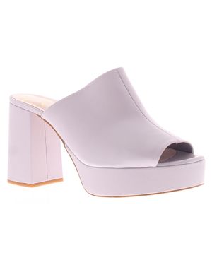 Ted Baker Damen Absatzschuhe Deltino Leder Mules Peeptoe Blockabsatz - Schwarz