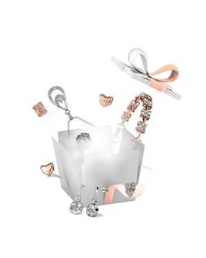 Myc Paris 13 Juwelen Und 11 Überraschungsperlen Für Den Selbstgemachten Adventskalender – Silber, Roségold, Und Kristall - Weiß