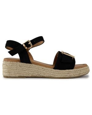 V.Gan August Espadrille Wedge Sandalen - Schwarz