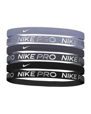 Nike "Flex Classic" Stirnband, Metallic (6Er-Pack) /Dunkelgrau/Violett Metallic) - Blau