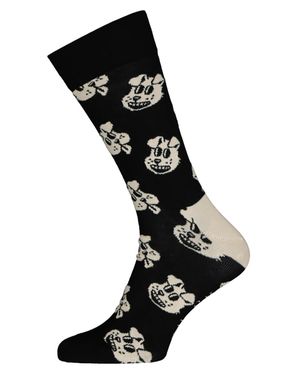 Happy Socks Neuheiten Bunte Helle Baumwollmischung Hundesocken - Schwarz