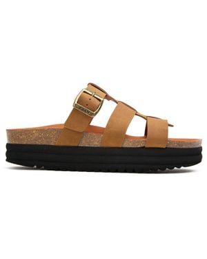 V.Gan Vegane Feigen Sandalen Mit Fußbett - Braun