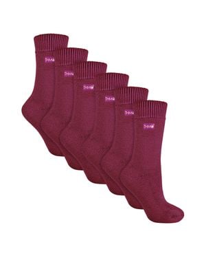 THMO 6 Paar Damen Weiche Atmungsaktive Thermosocken - Lila
