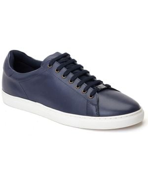 Base London Tucker Leder Herren Sneakers - Blau