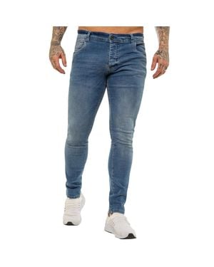 Eto Herren Designer Hyperstretch Jeans - Blau