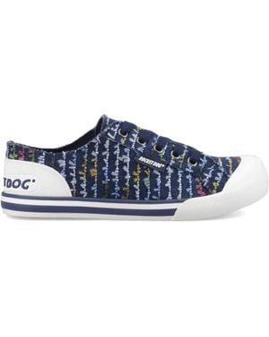 Rocket Dog Jazzin Radio Baumwolle Damen Sneaker - Blau