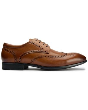 Sole Ldn Wide Fit Brogue Schuhe - Braun