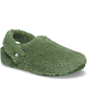 Crocs™ Classic Cozzzy Polyester Armeegrüne Hausschuhe