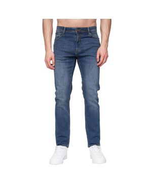 Henleys "Craze Comfort" Jeans Für Herren (Steinwaschen) - Blau