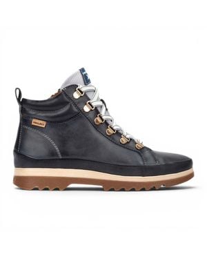 Pikolinos Damen Blaue Lederschuhe Sneaker Winter-Schnürstiefel – Vigo
