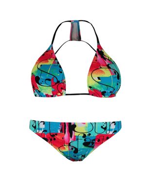 PUMA Bedruckter Damen Dreiecks-Bikini - Blau