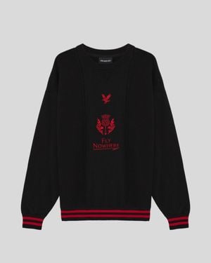 Lyle & Scott Technischer Streifenpullover - Schwarz