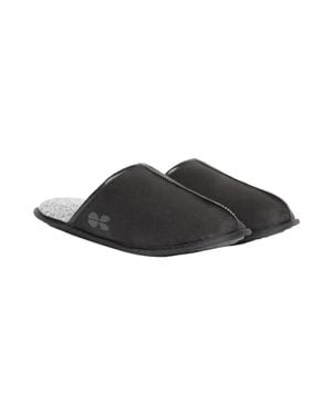Crosshatch Herren Hausschuhe "Tinuviel" Kunstfell - Schwarz