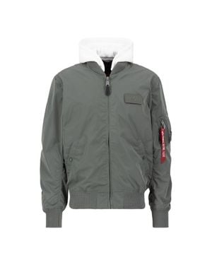 Alpha Industries Ma-1 Tt Two Tone Hood Bomber Jacket - Grau
