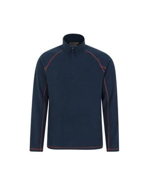 Mountain Warehouse "Ashbourne Ii" Fleece-Oberteil Mit Halbem Reißverschluss Für Herren (Marineblau)