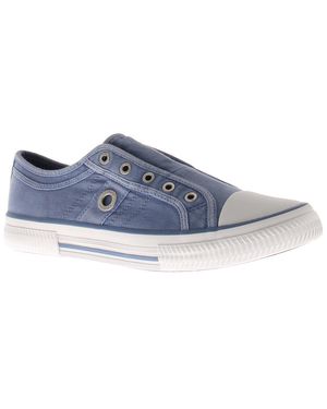 S.oliver S Oliver Pumps Canvas Plimsolls Style Slip On - Blau