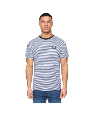 Henleys "Henbrett" T-Shirt Für Herren (Naturweiß) - Blau