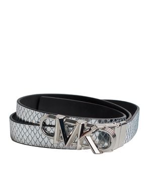 Michael Kors Dünner, Wendbarer Damengürtel Aus Metallic-Leder 558992 - Schwarz