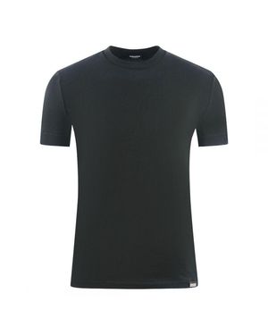 DSquared² Bold Markenlogo Auf Ärmel Unterwäsche T-Shirt - Schwarz