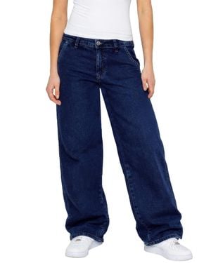 Enzo Damen Baggy Jeans - Blau