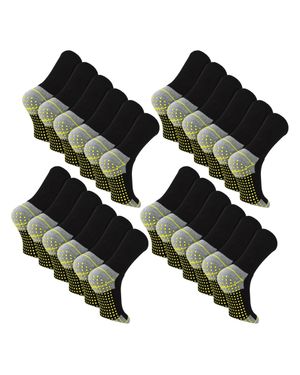 Sock Snob 24 Paar Herren Rutschfeste Arbeitssocken - Grün