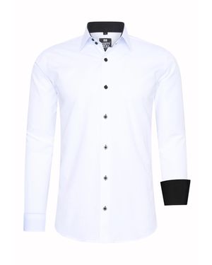 Rusty Neal Overhemd Slim Fit Weiss - Weiß