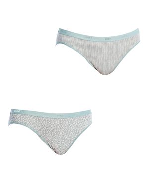 DIM 3Er-Pack Slips Aus Stretch-Baumwolle D4C17 Für Damen - Grau