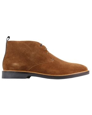 House Of Cavani Braune Herren-Chukka-Stiefel Aus Wildleder Mit Schnürung - Schwarz