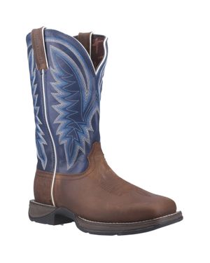 Durango Rebel Leder Herren-Stiefeletten Sattelbraun/Dunkelblau