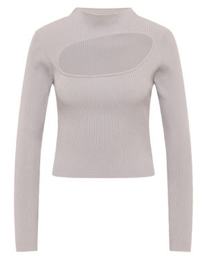 myMo Strickpullover Damen - Grau