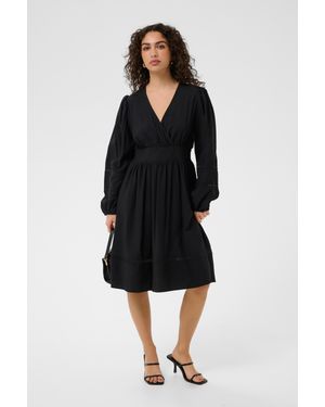 Kaffe Kleid Kahaily Kleid Tight Fit - Schwarz