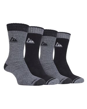 Storm Bloc 4 Paar Herren Cushion Sole Wandern Arbeit Boot Socken - Schwarz