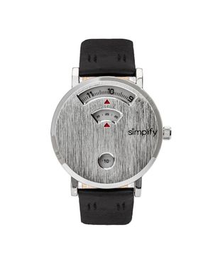 Simplify Die Lederbanduhr 7000 - Mettallic