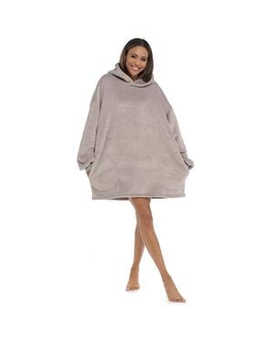 Sleep Snob Damen Soft Touch Fleece Snuggle Hoodie Für Den Winter - Grau