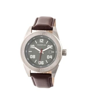Morphic M63 Series Uhr Mit Lederarmband Und Datum - Mettallic