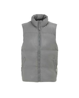 Firetrap Weste Für Herren, Wattiert, Pu (Dunkelgrau)
