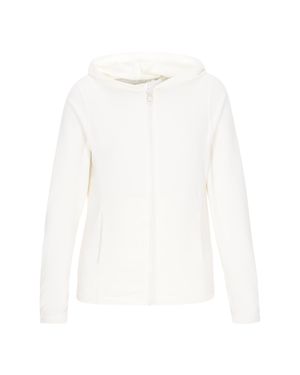 myMo Fleecejacke Damen Weiss - Weiß