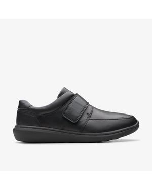 Clarks Watchet Riemen Schwarze Leder Schuhe