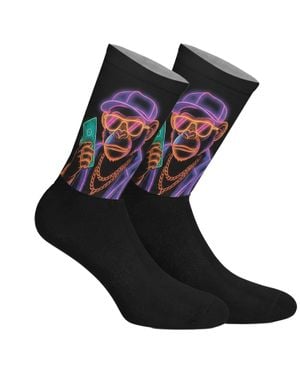Jenes Socks Lustig Bedruckte Lange Socken Für Herren Und Damen - Schwarz