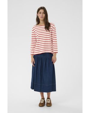 Part Two Langarm-Shirt Nelapw Langarm-Shirt Gerade Passform - Blau