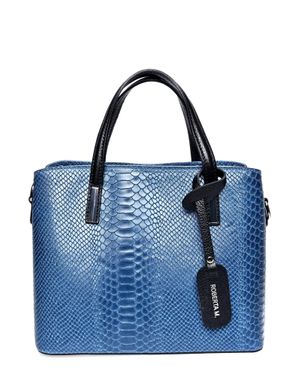 Roberta M Rindsledertasche - Blau