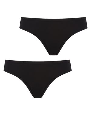 Q En 2Er-Pack Mikromodal-Bikiniunterhosen Für Damen Q107 - Schwarz