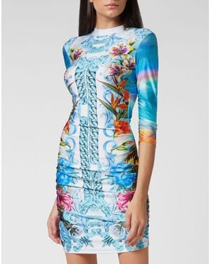 Philipp Plein Minikleid Hawaii - Blau