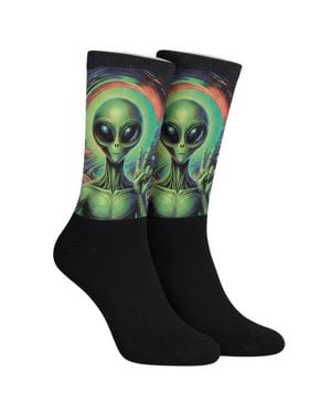 Jenes Socks Lustig Bedruckte Lange Socken Für Herren Und Damen - Grün