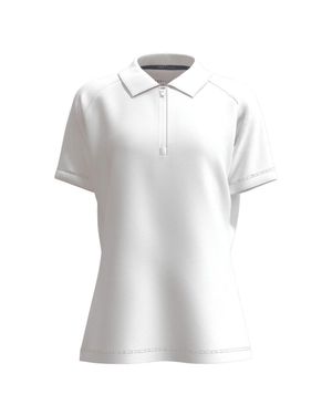 Forelson "Blockley" Poloshirt Reißverschluss Für Damen - Weiß