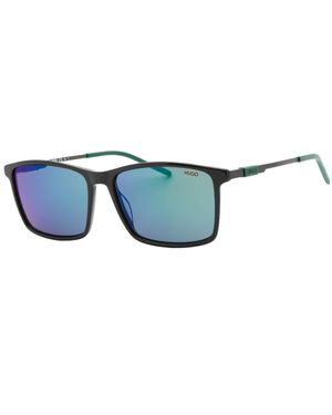 BOSS – Grüne Sonnenbrille Mit Mehrschichtigen Gläsern Und Grünem Rahmen - Blau